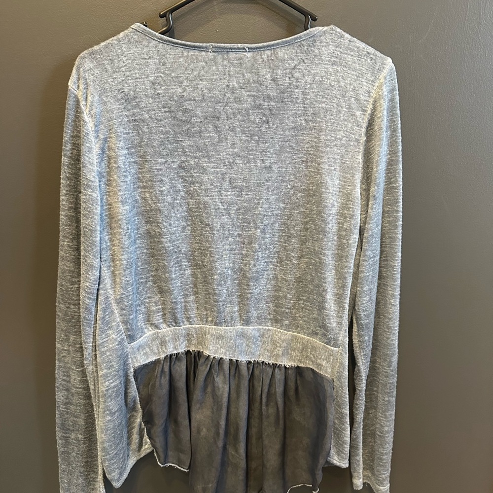 🛍️ 3FOR20‎ | Blue Gray Sheer Layered Cardigan | Short Duster | Medium